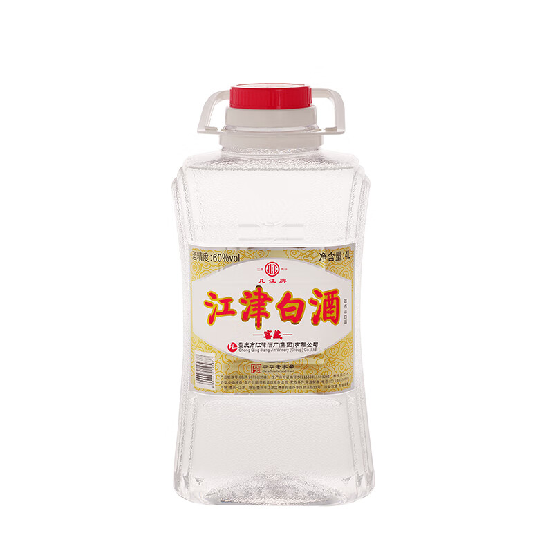 几江牌中华老字号几江牌60度4l桶装窖藏江津白酒(纯粮酿造) 60%vol 4l