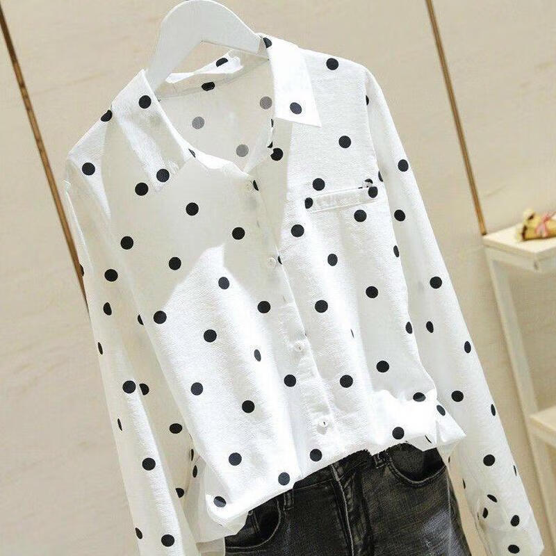 ahka点衬衫女长袖秋款女装新款秋装洋气衬衣气质宽松上衣2024新款潮
