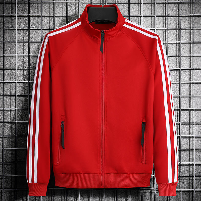 夹克宽松春秋季休闲卫衣大码运动上衣薄款日常情侣装男装联名 红色 m