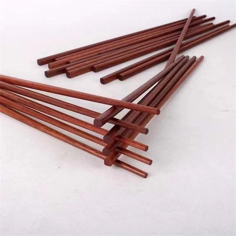万园琦筷子用实木高档餐具红胶木筷子无漆无蜡红檀木