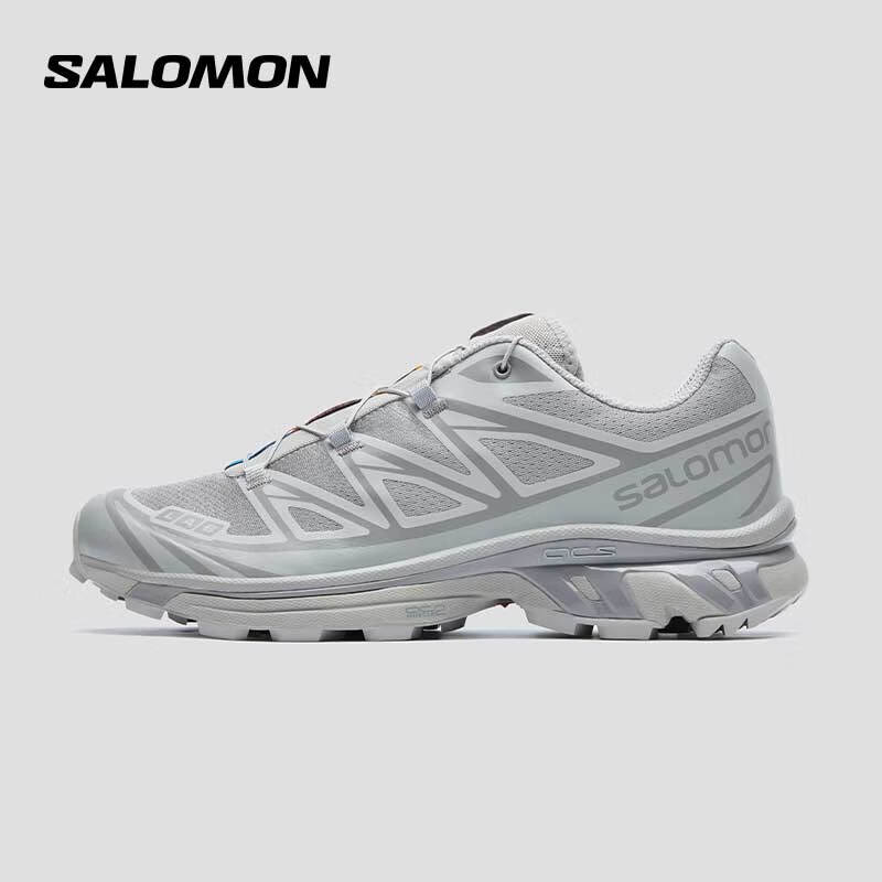 萨洛蒙（Salomon）男女款 城市轻户外稳定舒适透气包裹支撑潮流穿搭休闲运动鞋 XT-6 灰色 474448 36 (UK3.5丨 36)