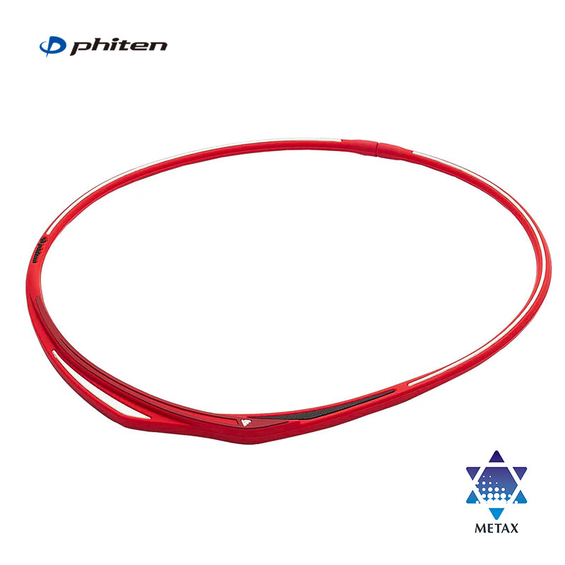 法藤(phiten)metax荟萃系列硅胶斜纹项环经典黑色红色防水运动颈环