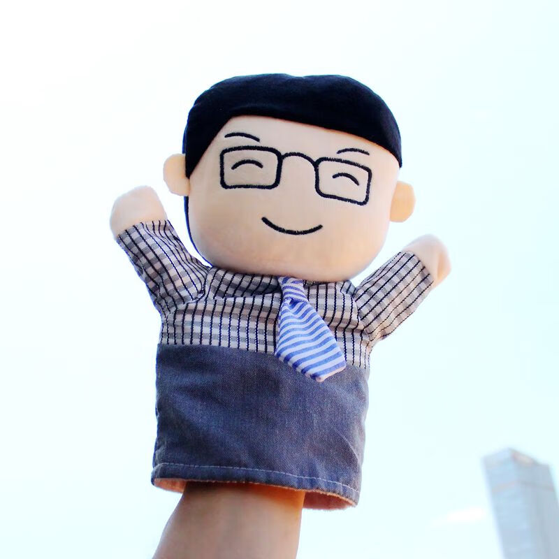 好沐音(haomuyin)人物互动手偶腹语娃娃一家人幼儿园故事表演互动玩具