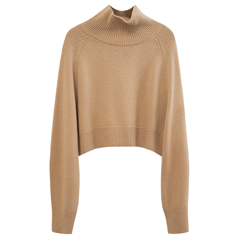 AMII女裝2025秋季新款輕奢全羊毛毛衣無(wú)袖背心連衣裙真兩件套 卡其-毛衣72270078 S 155/80A