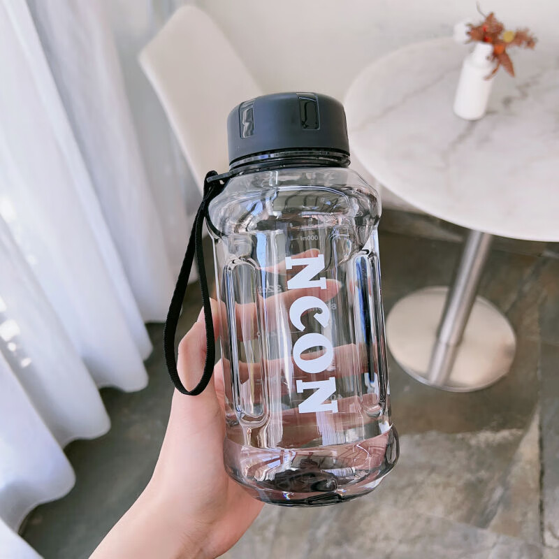 乐扣乐扣(lock&lock)水杯大容量夏季运动水壶男生1300ml吨吨桶太空