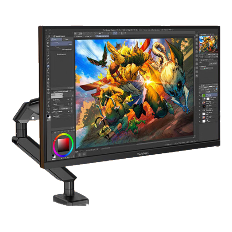 SANC盛色27英寸2K原生180Hz电竞屏 Fast IPS 1ms响应 广色域10bit 小夜灯电脑屏幕 G72Plus(机械臂版)