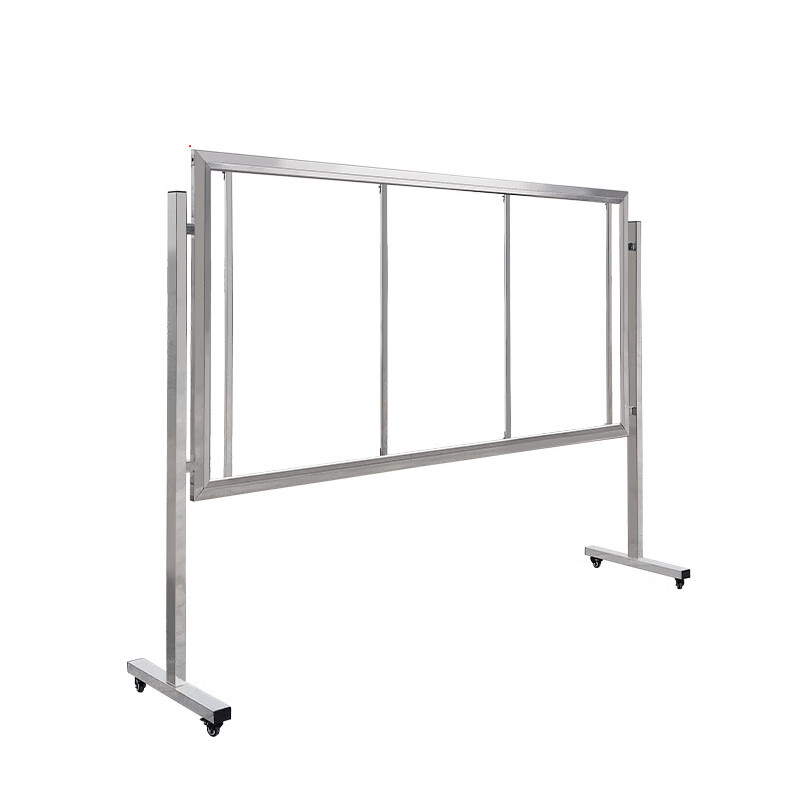 罗德力 大型展板架 可移动立式宣传展板 不锈钢滑轮款 看板尺寸240*