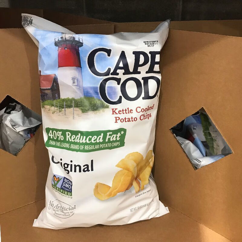 食芳溢美国 cape cod 低卡原味薯片休闲零食 超大包850g 850g