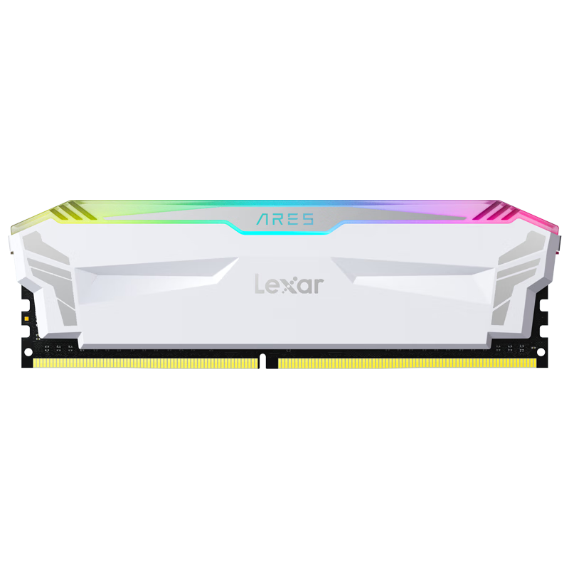 雷克沙（Lexar）DDR5 6400 32GB 16G*2套条 电竞RGB灯内存条 Ares战X之刃 白色