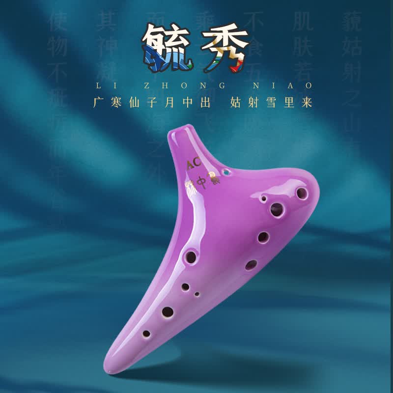 TNG12孔陶笛石青中音C调AC儿童初学十二孔专业演奏乐器送教程 12AC紫酱+全套配件+教材及视频使用感如何?