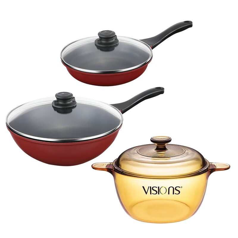 revere臻宝系列30炒锅 24煎盘 25晶彩透明锅