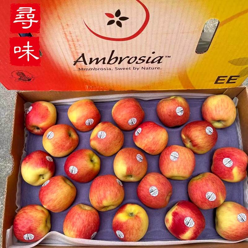 骄瑰新西兰神仙果Ambrosia新鲜水果品种苹果孕妇水果当季 6斤 65mm(含)-70mm(不含)