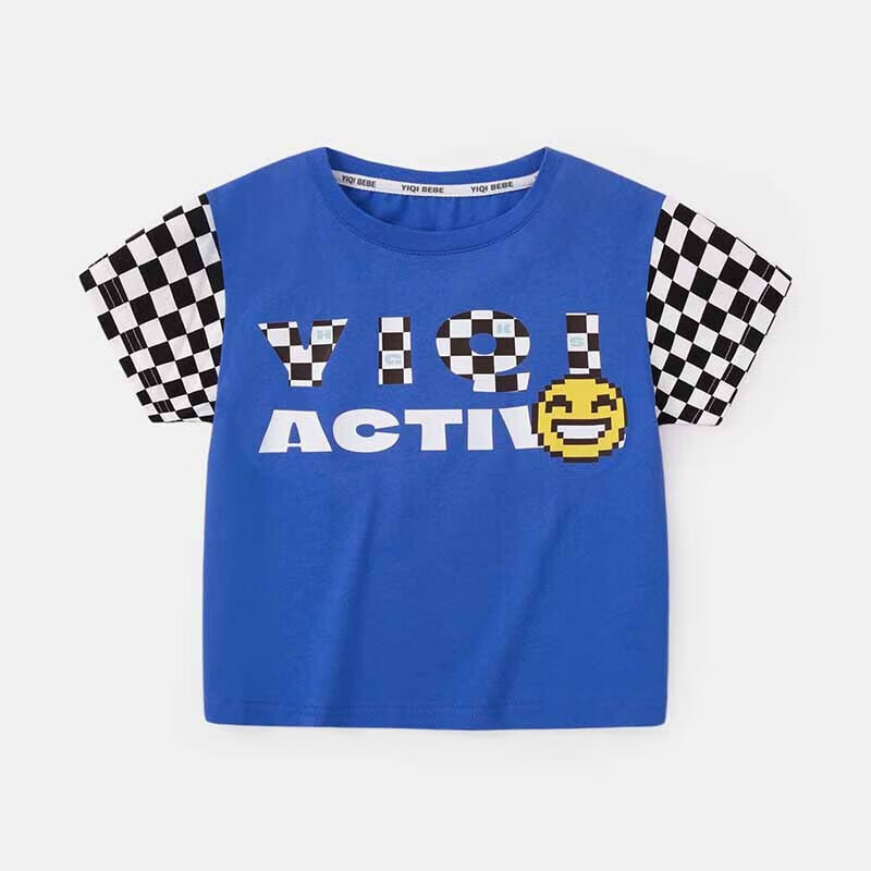 懿琪宝贝男童T恤短袖新款衣服大童男孩夏装潮童装半袖儿 克莱因蓝 100使用感如何?