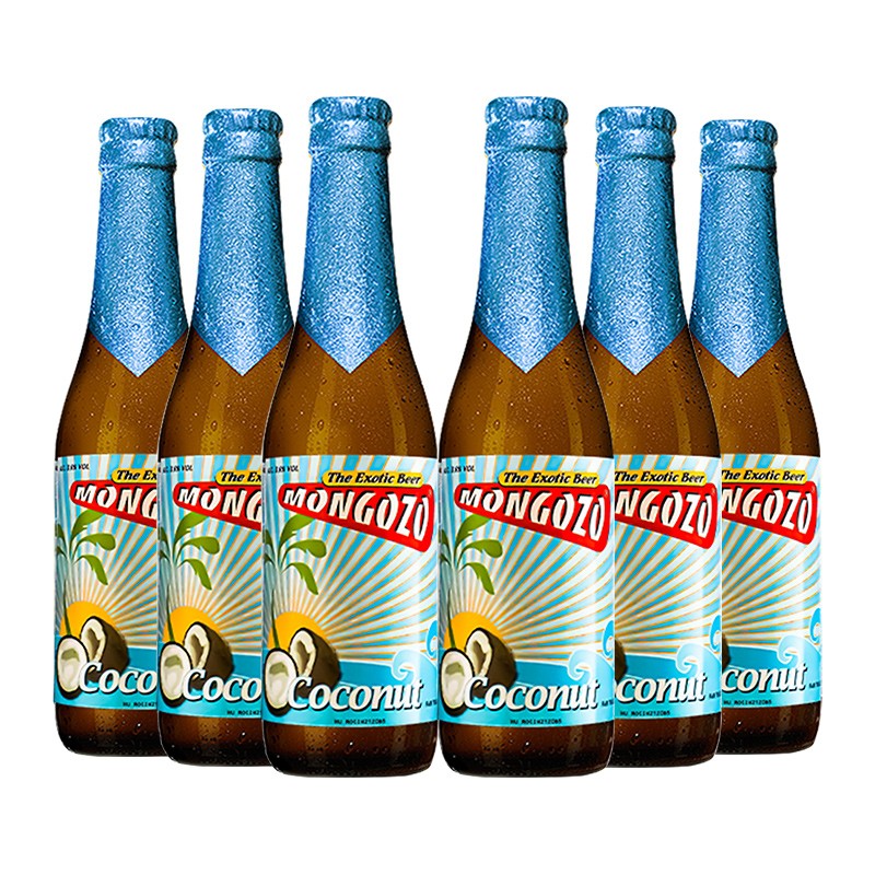 梦果（Mongozo）比利时进口水果味精酿啤酒组合装香蕉 芒果 椰子味女士酒 梦果椰子口味 330mL 6瓶