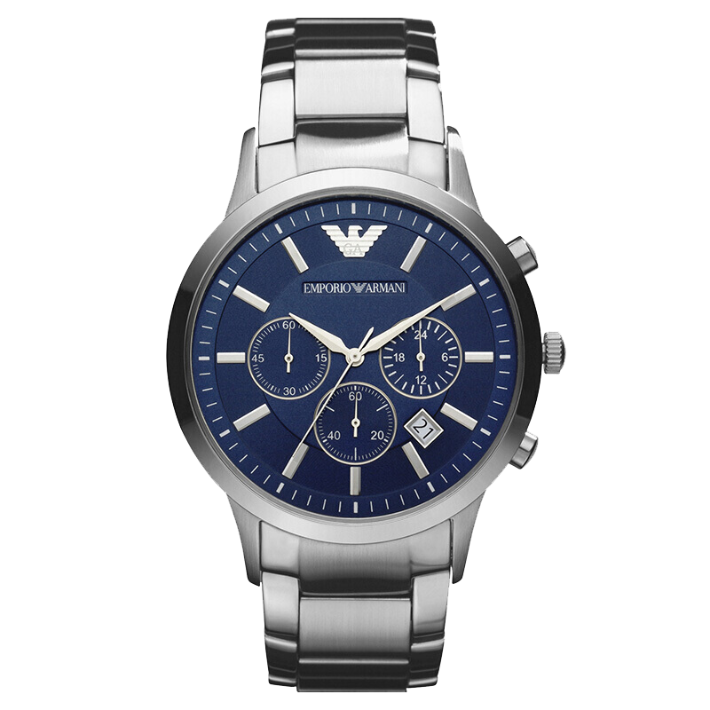 阿玛尼（EmporioArmani)手表钢制表带商务时尚休闲石英男士腕表AR2448