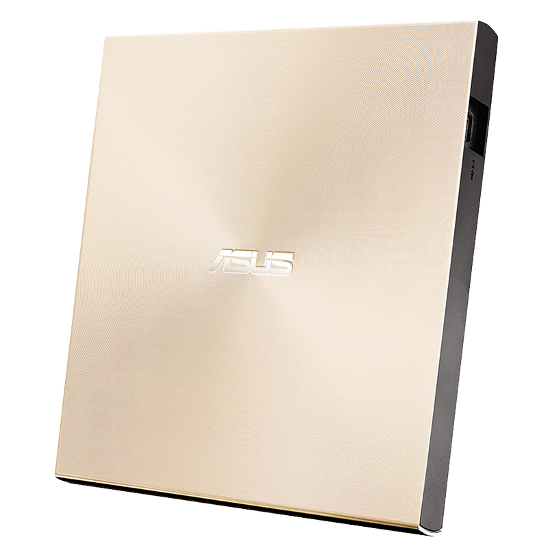 华硕(ASUS) 8倍速 外置DVD刻录机 移动光驱 支持USB/Type-C接口 (兼容苹果系统/SDRW-08U9M-U)-金色