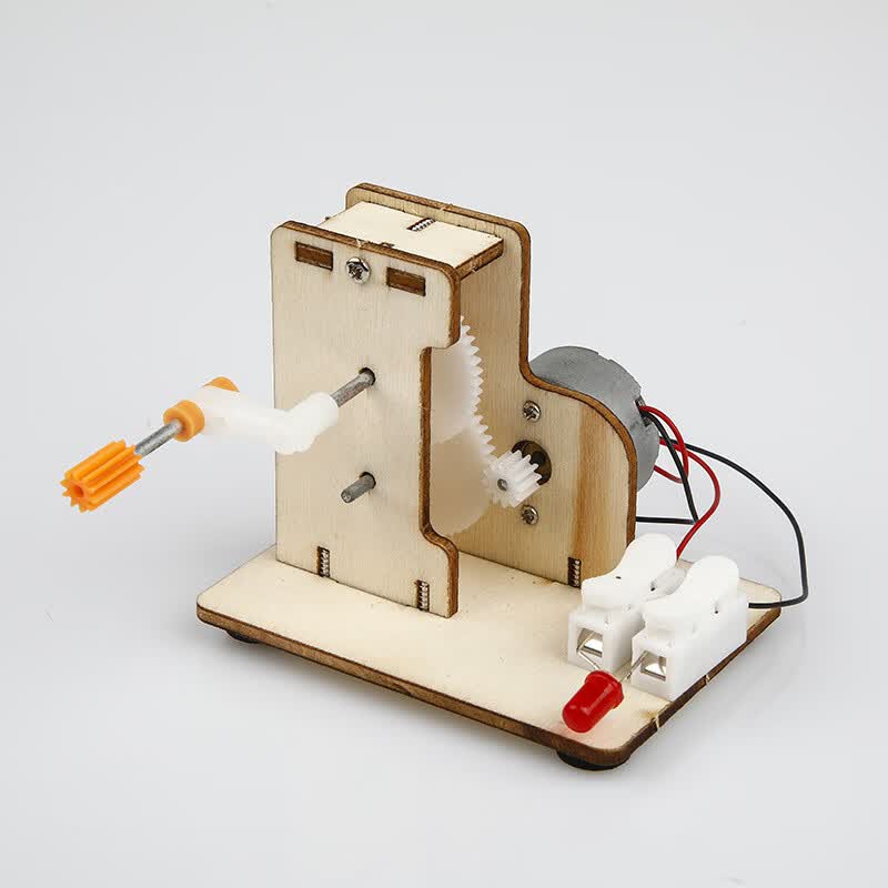 艺馨维尼科技小制作diy电动模型中小学生科学物理实验手工材料包stem套装 手摇发电机(齿轮传动)A-10
