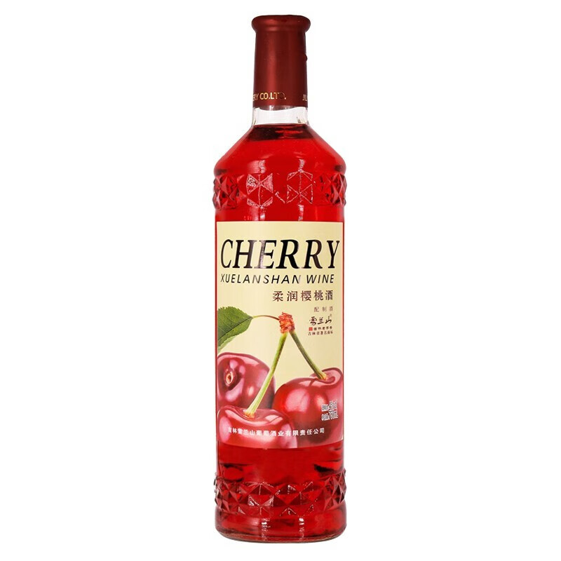 雪兰山柔润蓝莓酒提子酒樱桃酒果味酒甜酒低度女士微醺4度750ml 樱桃