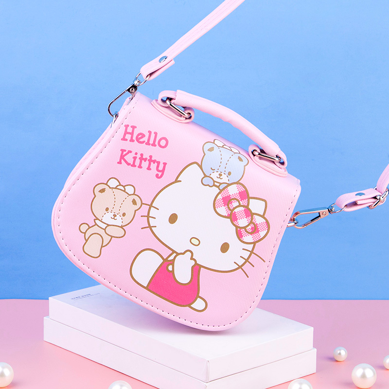 凯蒂猫（Hello Kitty）儿童包包斜挎包女孩时尚包包 迷你可爱小包 手提包 粉色