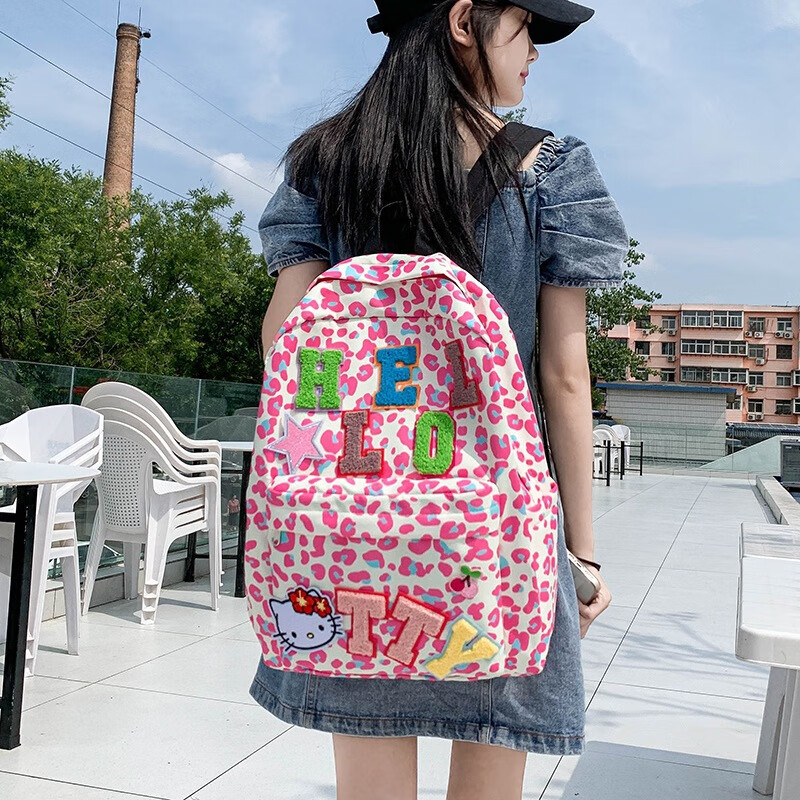 歆妍美乐蒂书包书包初高中男女大小学生凯蒂猫双肩背包可爱 粉色kt包2