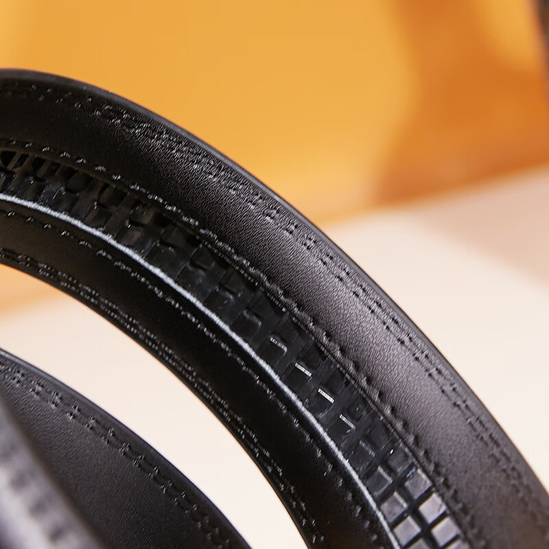 喜来登（SHERIDAN）皮带男士 新款 牛皮自动扣商务腰带休闲裤带精致 礼盒装送男友 黑色SH521565S