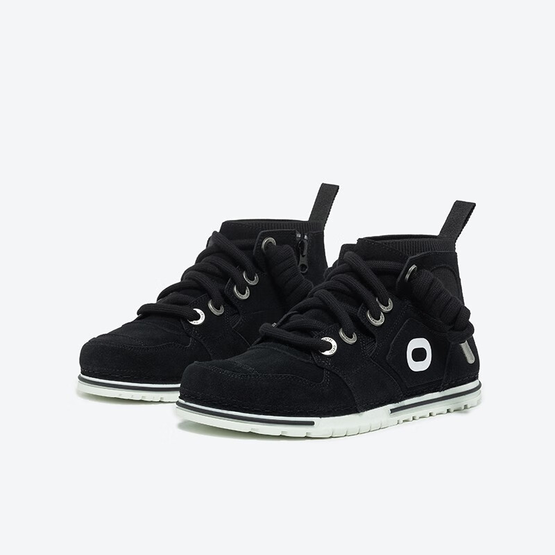 OETZI冰人奥兹 流行男鞋高帮鞋子小丑鞋潮鞋 男女同款 黑色T23340315 43