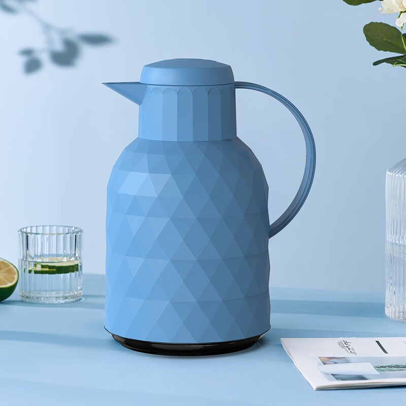 乐唯诗（LOVWISH）保温壶2025新款家用保温水壶宿舍大容量暖壶保温暖瓶热水瓶开水壶 钻纹保温壶【按压款】红色1400ml