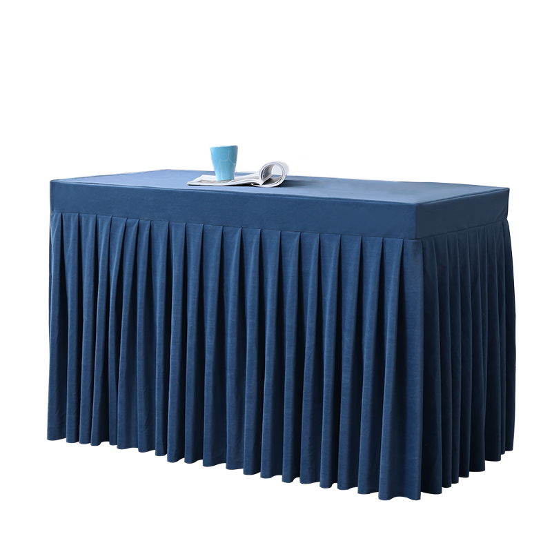 nianjie 高档会议桌布定制绒布桌布办公长条方形桌套罩桌裙签到台展会