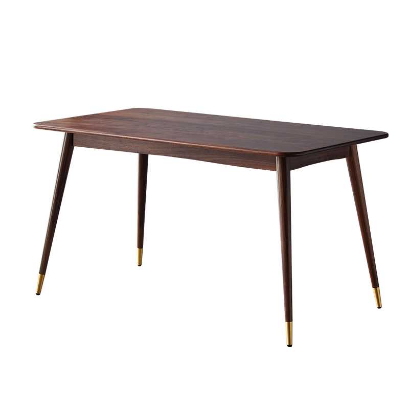 原始原素实木餐桌 椅组合北美轻奢黑胡桃木餐桌小户型吃饭桌子 1.2米