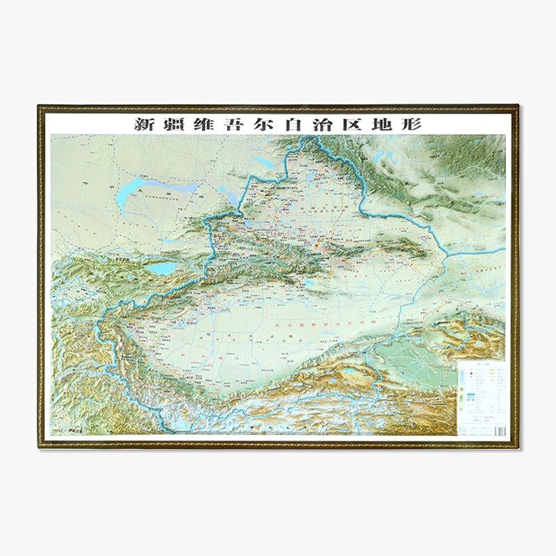新疆地图 3d凹凸立体地形图 1.1米*0.8米 精雕版