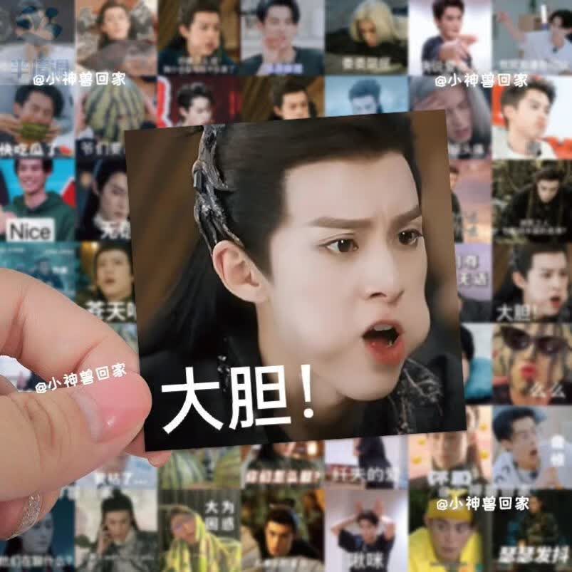 120张王鹤棣贴纸高清帅照表情包贴纸手机电脑手账本贴画苍兰诀 60张