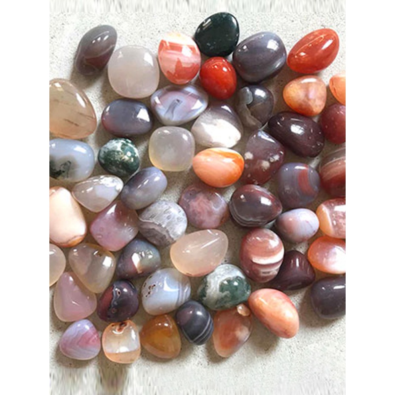 鹅卵石鱼缸装饰造景奇彩色石头花盆小乌龟铺面石多肉土 非洲红玛瑙0