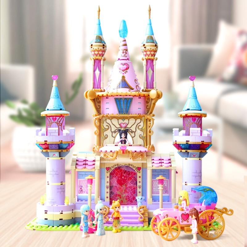 小屋积木游乐场拼装模型摆件儿童玩具女孩生日礼物 叶罗丽的城堡798片