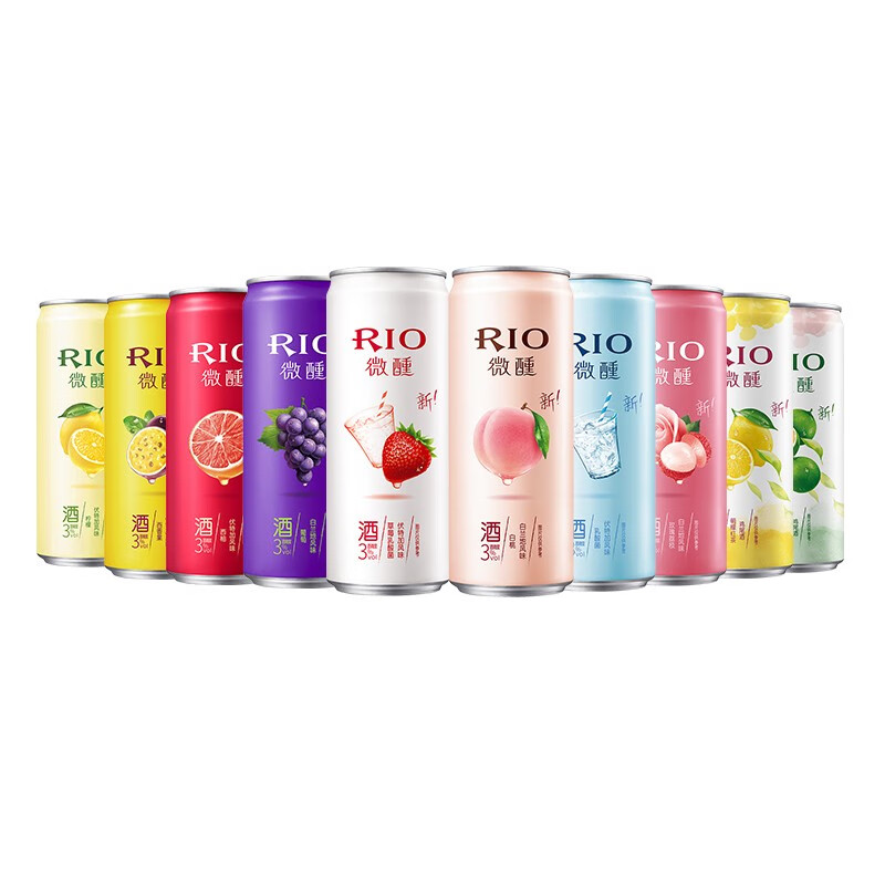 锐澳RIO洋酒预调酒微醺果茶新趣洋酒 果酒 鸡尾酒套装 330ml*10罐（10种口味）