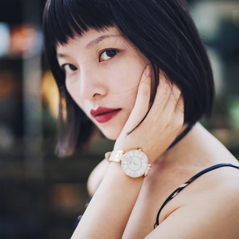 安妮克莱因ANNE KLEIN欧美表AK女士手表复古时尚罗马数字贝母盘面石英腕表 贝母表盘10-9918RGLP