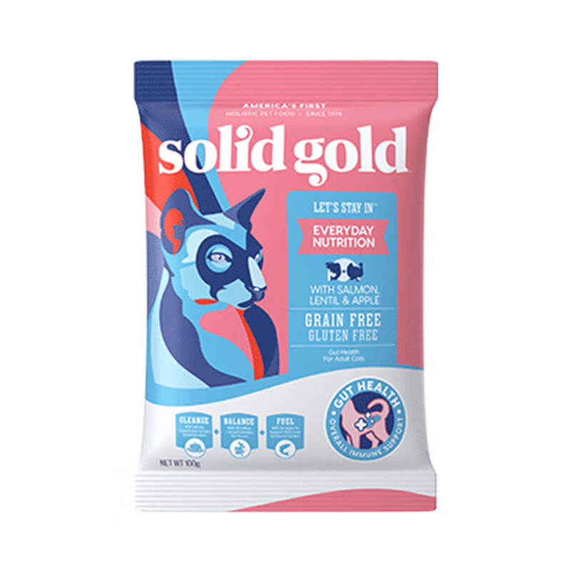 素力高（SolidGold）进口鲜肉美毛含Omega猫粮 经典版金素鸡升级装 100g使用感如何?