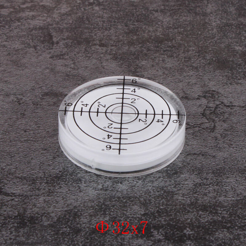 科睿才万向水平仪水平泡圆形水平珠带刻度高精度工程水准器 Φ32x7白