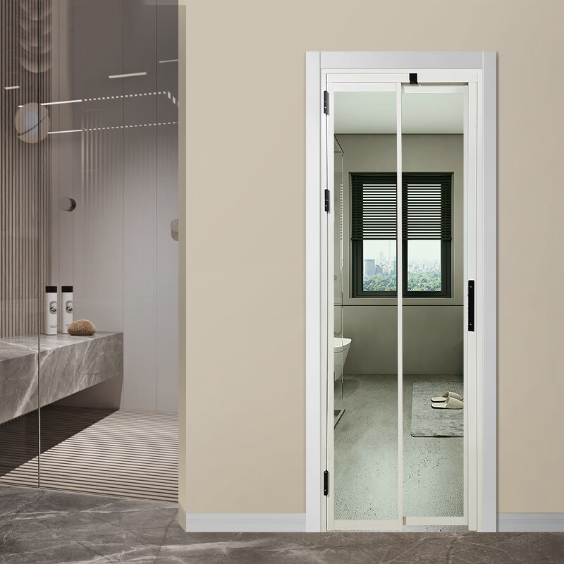 澳颜莱pd门 极窄pd门卫生间门超白长虹玻璃一体推拉平开pt门厨房门