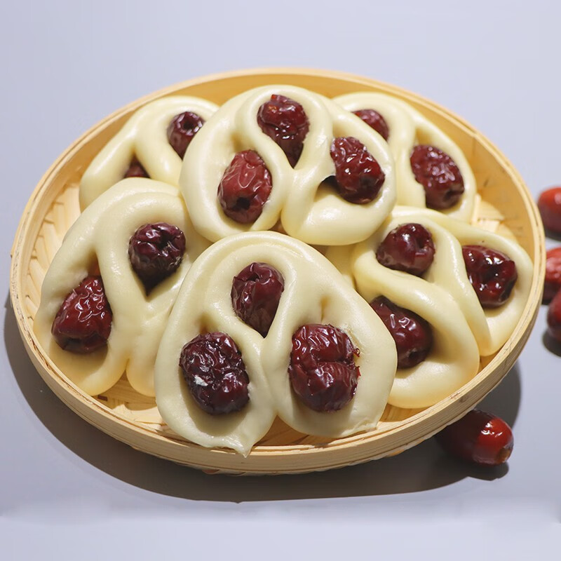 回乡斋枣花馍馍纯手工速冻红枣红豆包子花卷枣山花糕馒头早餐速食加热