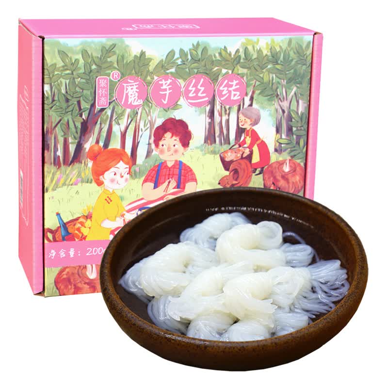 聚怀斋  江苏扬州魔芋丝结200g*5袋 魔芋面条 魔芋粉丝米线 属于什么档次？