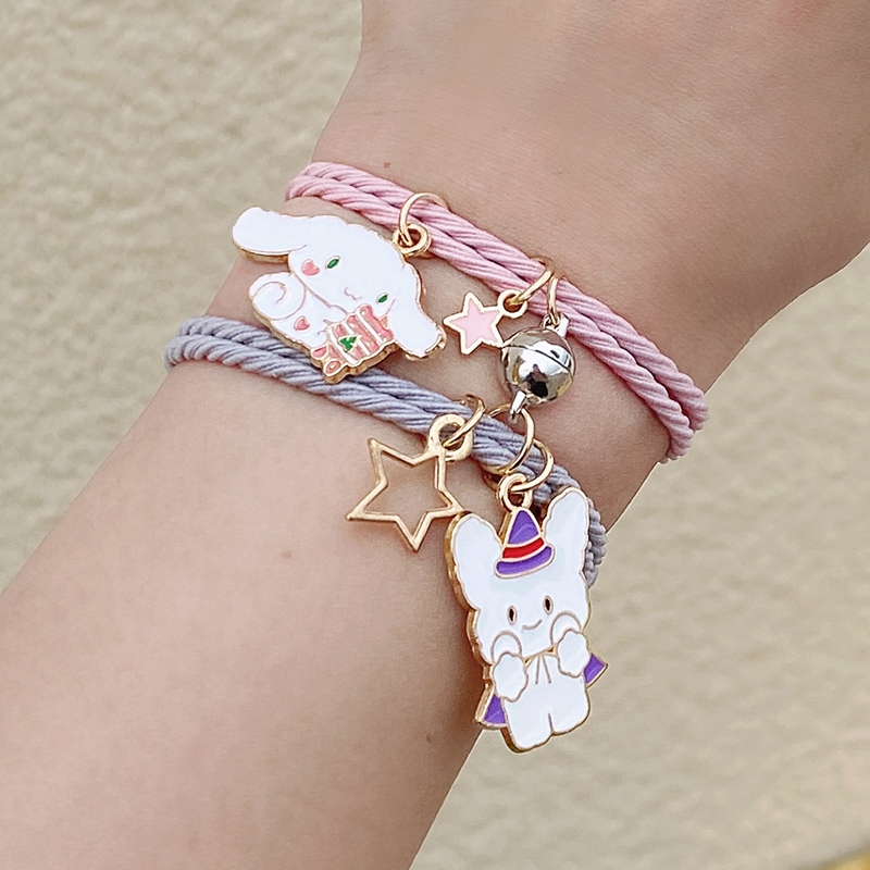 魅丽饰季闺蜜手链三人学生召唤高颜值相吸儿童手环女感应小仙女磁铁新