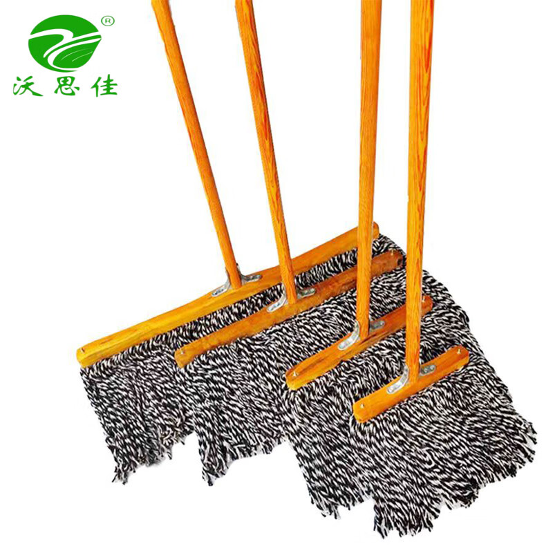沃思佳宽头木杆老式线绳 拖把 40cm