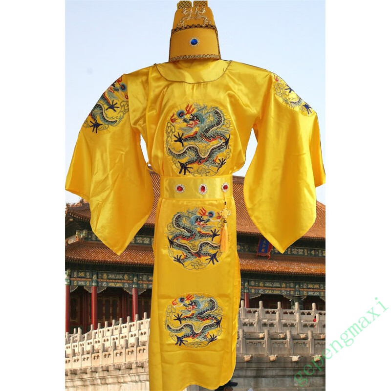明朝服装明朝皇帝龙袍刺绣黄袍贵妃大袖拖尾皇后年会影视全套表演服装