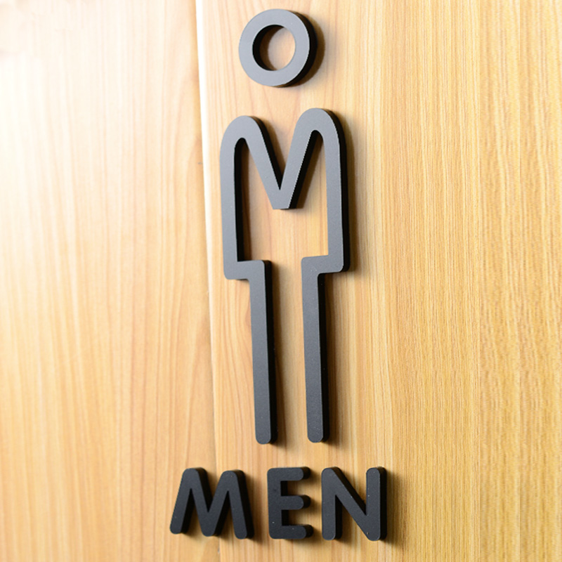 湘匠加欣3d立体男女洗手间标识牌卫生间带箭头方向指示牌厕所门牌wc
