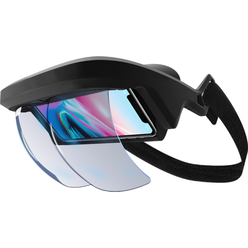 新款ar眼镜增强现实arbox 高清vr眼镜全息效果智能头盔头显skig 黑色