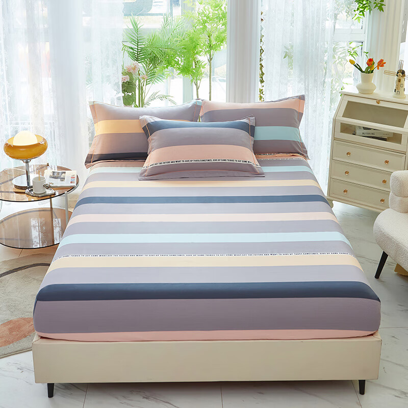 全棉床笠床罩床套单件全包床单纯棉席梦思防尘罩床垫套罩 爱在雨季