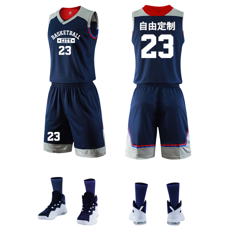新款篮球服套装男定制队服大学生比赛训练篮球衣青少年比赛服篮球服