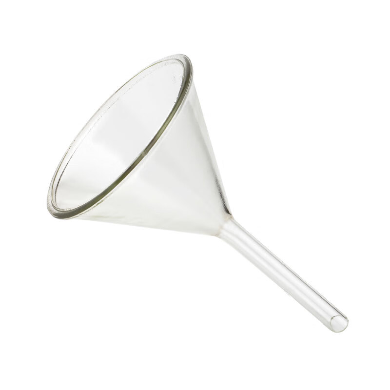 短颈玻璃漏斗实验室40mm75mm申玻玻璃漏斗试管透明分装工具 50mm