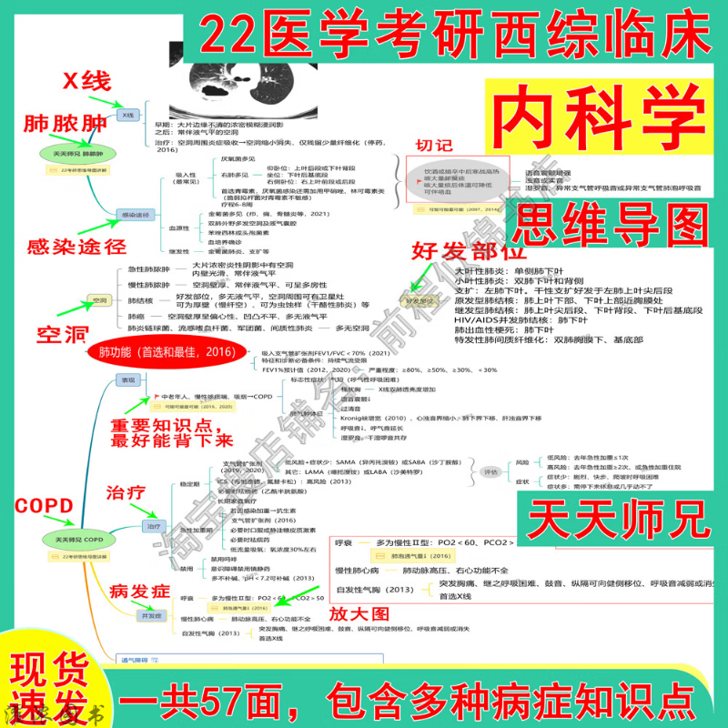 23医学考研西医临床西综内科学重点思维导图背诵框架天天师兄sq 23天