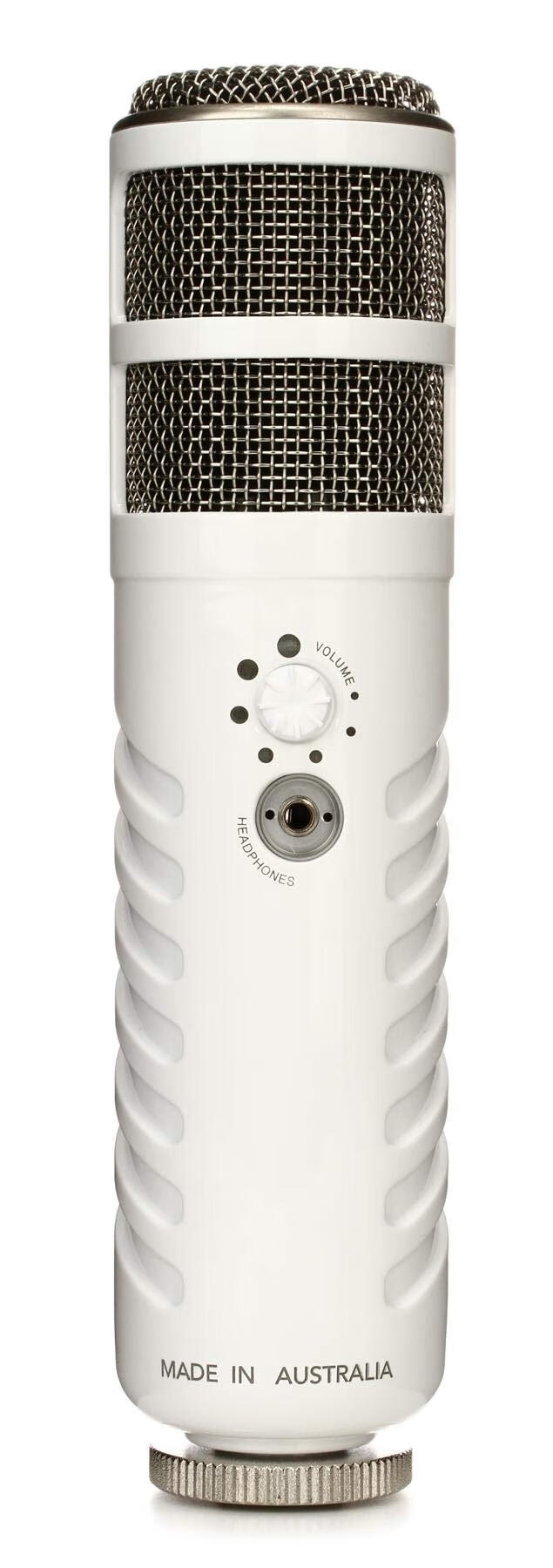 RODE RODE录音USB电容麦克风 播客直播专业级 白色 降噪音频收音 电脑K歌录音话筒